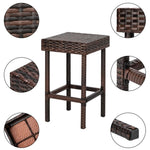 ZUN Bar Stool-Table and Chair Set of 4 Brown Gradient（Only 4 bar chairs included） 99689671