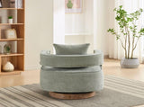 28.94"W Swivel Accent Open Back Chair Modern Comfy Sofa Chair With Weathered Base For Nursery W3188P417882