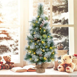 ZUN 3 FT Pre-Lit Artificial Mini Christmas Tree 03351747