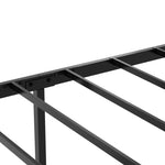 ZUN Full Size Metal Bed Frame with Headboard and Footboard, LED Lighting, Black Heavy Duty Mattress W1903P151335