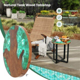 20-inch round end table with epoxy top for indoor and outdoor use 34391058