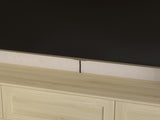 Floating TV Stand, Wall Mounted TV Shelf with Led Lights & Power Outlet,High Gloss TV Cabinet for W1321P391272