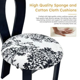 Dining Chairs Set of 2, Key-Design Home Chairs - Linen Upholstered Solid Wooden Dining Chairs with W2700P338557