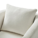 Sutton Ivory Performance Fabric Swivel Barrel Chair B050P322582