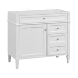 36'' Bathroom Vanity without Top Sink, Modern Bathroom Storage Cabinet with 2 Drawers and a Tip-out N710P186084K