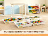 5-Drawer Rolling Storage Cart, Multifunctional Mobile Organizer Cart with Lockable Universal Wheels, 82086711