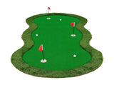 10x5ft Golf Putting Mat - 3 Real-Sized HolesFlags, High-Density PPPE Turf, Indoor/Outdoor 19830829