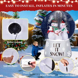 6 FT Lighted Christmas Inflatable Decoration, Large Inflatable Snow Globe with Snowman Family, Funny 68515218