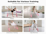 3.5FT Pink Solid Wood Ballet Barre With Adjustable Range Of 31.5-39.5 Inches For Dance Practice 23922331