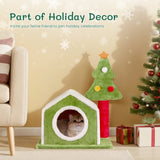 24in Christmas Cat House Cat Bed Cave, Soft Plush Christmas Nest Holiday Decor for Indoor Cats 64956948