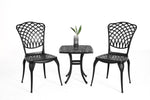 ZUN Bistro Set 3 Piece Rustproof Cast Aluminum Patio Furniture Sets 2 Chairs and 1 Round Table Outdoor, W640P251292