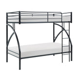 Black Metal Frame Twin/Twin Bunk Bed, Youth Bed, Youth Bedroom Furniture, Easy Assembly B011P248589