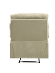 ZUN Beige Recliner with Pillow Top Armrest B062P215431