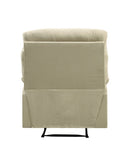 ZUN Beige Recliner with Pillow Top Armrest B062P215431