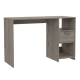 ZUN Light Gray 2-Shelf 1-Drawer Writing Desk B062111637