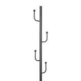 Coat Rack 6 Hooks 64.5 in Freestanding Metal Coat Rack Coat and Hat Hanger Organizer Rack Garment 03803658