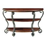 Traditional Style Brown Cherry 1pc Sofa Table Open Bottom Shelf Ornate Design Living Room Furniture B011P184986