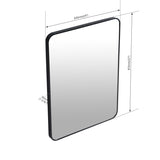 24 x 32 Inch Bathroom Mirror Black Aluminum Frame W99967980