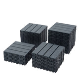 Plastic Interlocking Deck Tiles,44 Pack Patio Deck Tiles,12"x12" Square Waterproof Outdoor All W206P151698