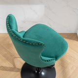 Swivel Velvet Barstools Adjusatble Seat Height from 25-33 Inch,17.7inch base, Modern Upholstered Bar W1143P151486
