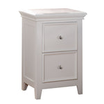 ZUN White 2-drawer Nightstand B062P186509