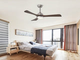 42" Solid Wood Blades Ceiling Fan with Lights Remote Control,Quiet DC Motor 3 Blade Ceiling Fans 6 W3596P460816