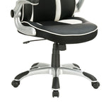 ZUN Black and Silver Adjustable Height Office Chair B062P153809