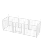 ZUN Dog Playpen 8 Panels 24" Height Heavy Duty Dog Fence Puppy Pen for Large Medium Small Dogs Indoor W368P233994