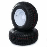 ZUN Pair Trailer Tire & Rims 205/65-10 1105 Lbs Black Rubber Tubeless 11811889