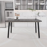55.12-70.87"expandable modern kitchen dining table, rectangular MDF dining table for 4-6 people, 55673516