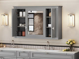 Bathroom Wall Cabinet with Mirror, Wall Mounted Medicine Cabinet with 5 Shelves, Mirrored Door Over N710P252503E