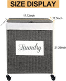 Laundry Hamper with Lid Laundry Basket with Handles Liner Bag Paper Woven Hampers for Laundry 35995522