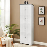 ZUN Tall Storage Cabinet with 8 Doors and 4 Shelves, Wall Storage Cabinet for Living Room, Kitchen, W1693111251