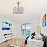 20.4'' 3 ABS Fan Blades Dual Shade Modern Ceiling Fan with Remote Control, Noiseless Reversible AC W1592P165486