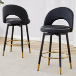 ZUN Modern PU comfortable upholstered bar chair with smooth and beautiful metal legs for dining room, W1151P153939