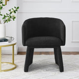 ZUN Modern style simple and elegant chair, black leisure chair, suitable for dining/bedroom/living W487P186357