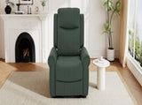 Manual Recliner 270&degSwivel Rocker Recliner Chair PU Leather Recliner with Massage and Heating, N763P363558F