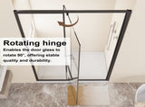 44-48.in W x 72.in H Pivot Shower Door, 1/4 inch Thick Clear Tempered Glass Swing Shower Door with W3048P469340