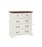 Modern White 5-Drawer Dresser for Bedroom - Ample Storage Wide Chest of Drawers, Sturdy & Safe W1785P238909