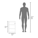 Medicine Cabinet 25.7" H, 1 Door, 3 Shelves, 1 Mirror, White B097P250882