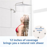 12 inch Adjustable Extension Arm High-pressure Rain Shower Head, Rain Fixed Shower Head W1219P294044