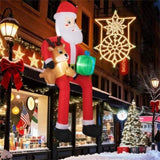 9.5ft Inflatable Sitting Santa Decor - 4 Built-in LED Lights 210T Polyester Quick Inflation Outdoor 69590426
