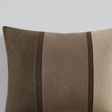 7 Piece Faux Suede Comforter Set Brown Cal King B03596969