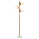 ZUN 3-Globe Light Floor Lamp with Marble Base B03599272