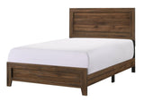 Brown Cherry Finish Fabric 1pc Full Size Panel Bed Beautiful Wooden Bedroom Furniture Contemporary B011P174708