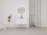 36" Wall Mounted Bathroom Vanity with Resin Sink & 2 Soft-Close Doors W999P251811