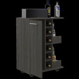 Tennessee Bar Cart, One Cabinet With Division, Six Cubbies For Liquor, Two Shelves B128P176145