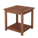 ZUN Square Wood Side Table Carbonized Color 03835542