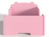 Toddler Floor Bed Frame, Cot Bed for Boys and Girls Ages 3-6, Bear Shape Toddler Bed, Pink W1580P373260