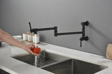 Pot Filler Faucet Wall Mount Pot Filler Faucet, Modern Brass Pot Filler Two-Attachment Wall Mount W928104082